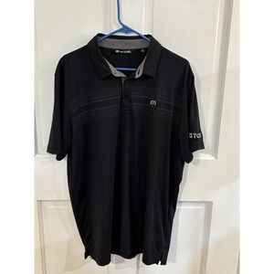 travis matthew polo xl black With Totes Maritime Logo On Sleeve Micro Dot Chest